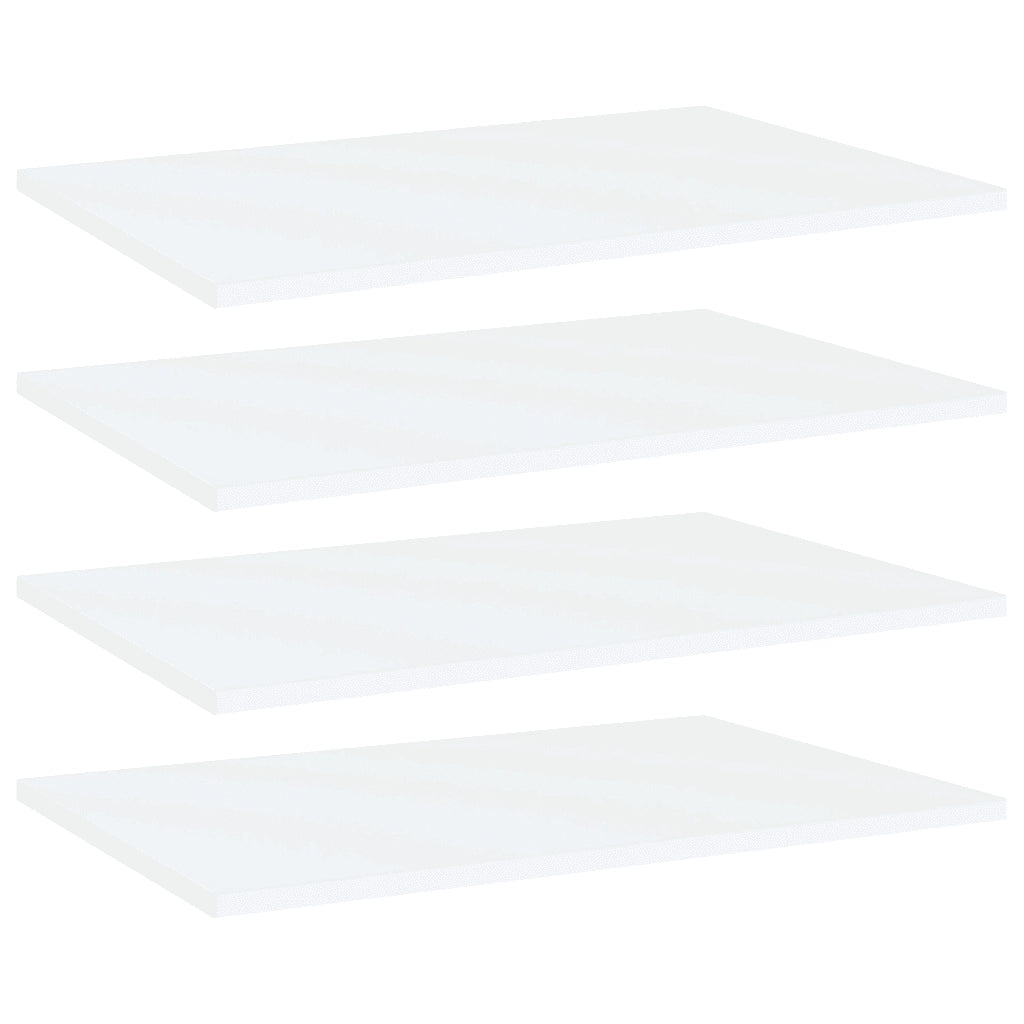 Ripiani per Libreria 4 pz Bianchi 60x40x1,5 cm in Truciolato cod mxl 59422