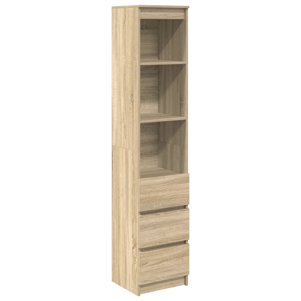 Credenza | Madia | Buffet da pranzo | Armadio da pranzo Rovere Sonoma 37,5x35x180 cm in Legno Multistrato