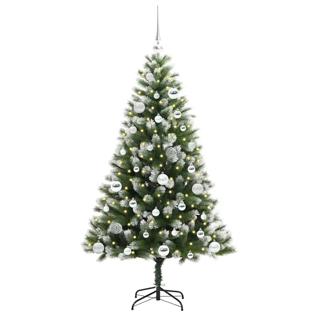 Albero di Natale artificiale a cerniera con neve fioccata