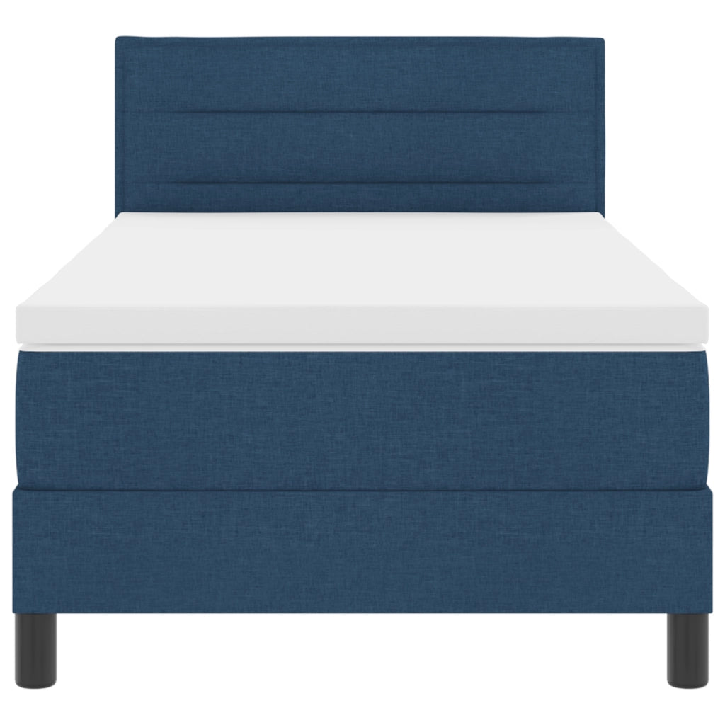 Letto a Molle con Materasso Blu 90x190 cm Tessuto