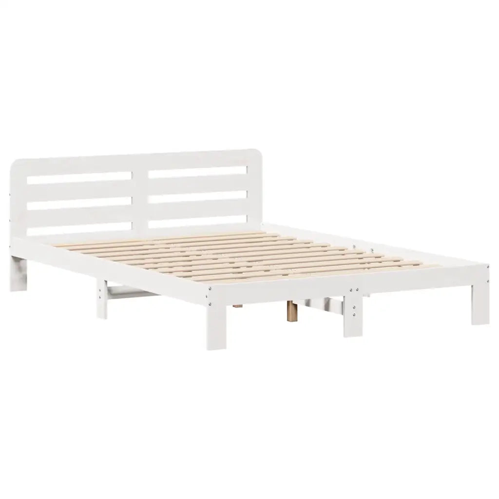 Giroletto senza Materasso Bianco 160x200 cm Legno Massello Pino 3309852