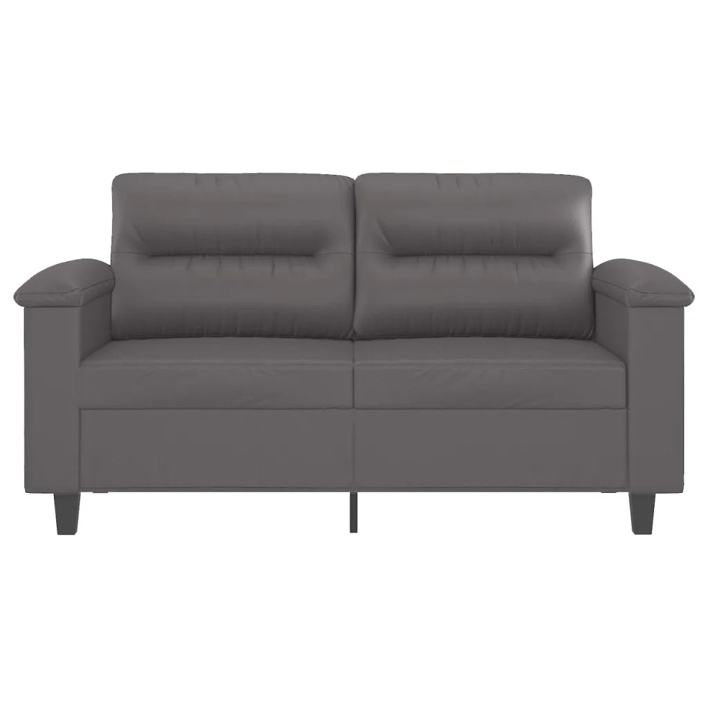 Divano | Divano da soggiorno | Sofa a 2 Posti Grigio 120 cm in Similpelle