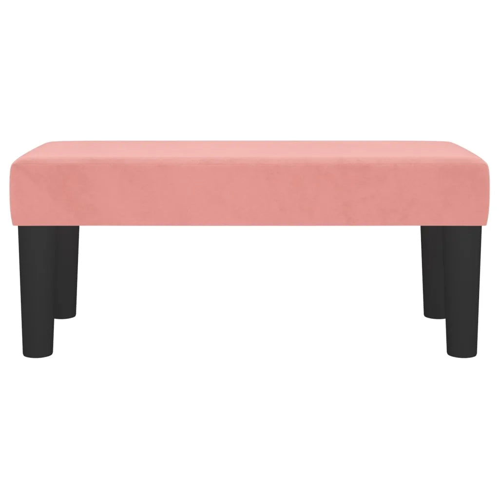 Panca Rosa 70x30x30 cm in Velluto CFW7041960