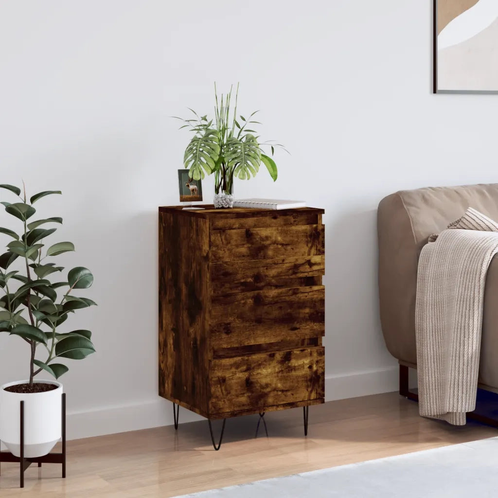 Credenza | Madia | Buffet da pranzo | Armadio da pranzo Rovere Fumo 40x35x70 cm in Legno Multistrato