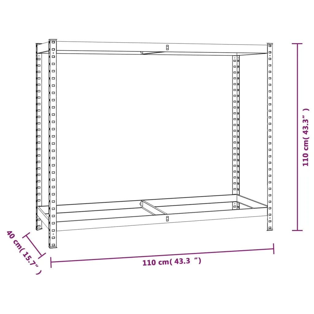Portapneumatici a 2 Livelli Argento 110x40x110 cm in Acciaio CFW7591648