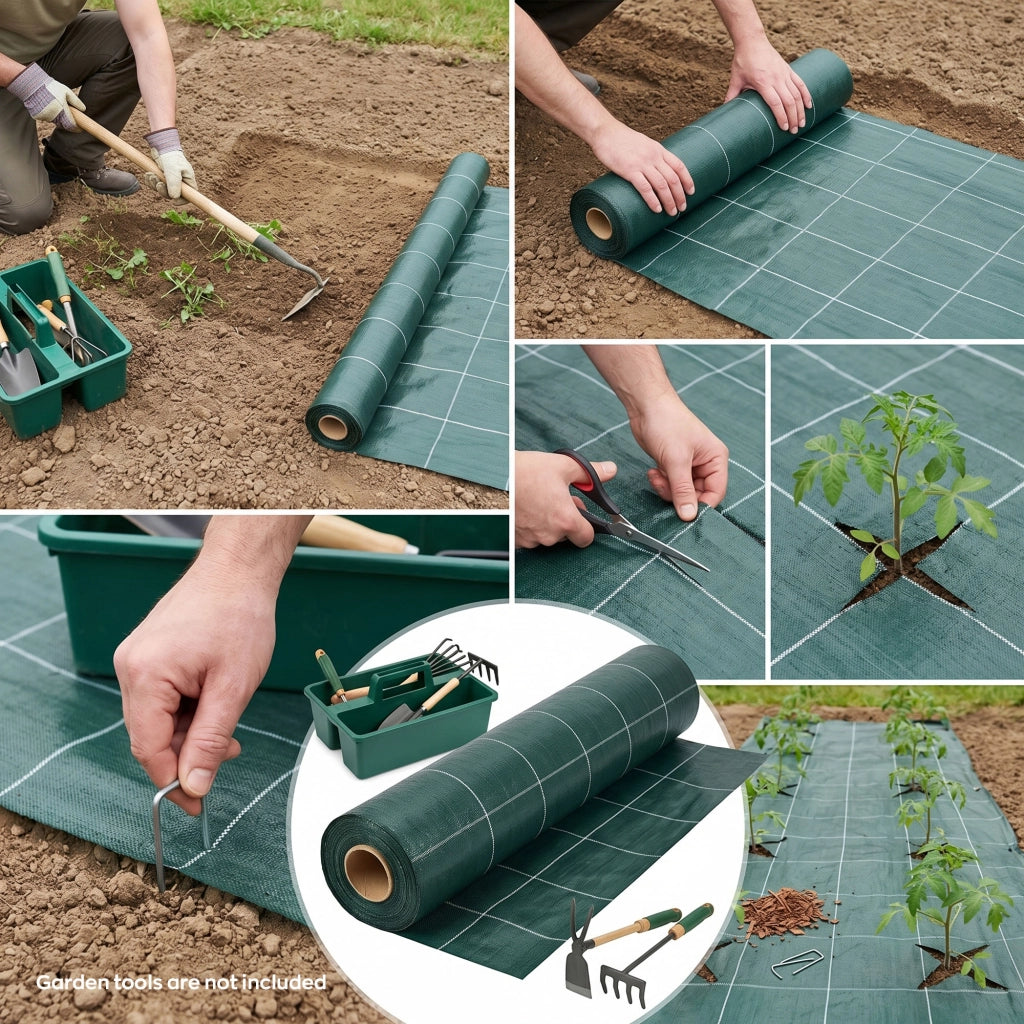 Nyumput - Telo Pacciamatura 10x1,60 m 100Gr/mq tessuto permeabile antierbacce antialga per orto giardino verde