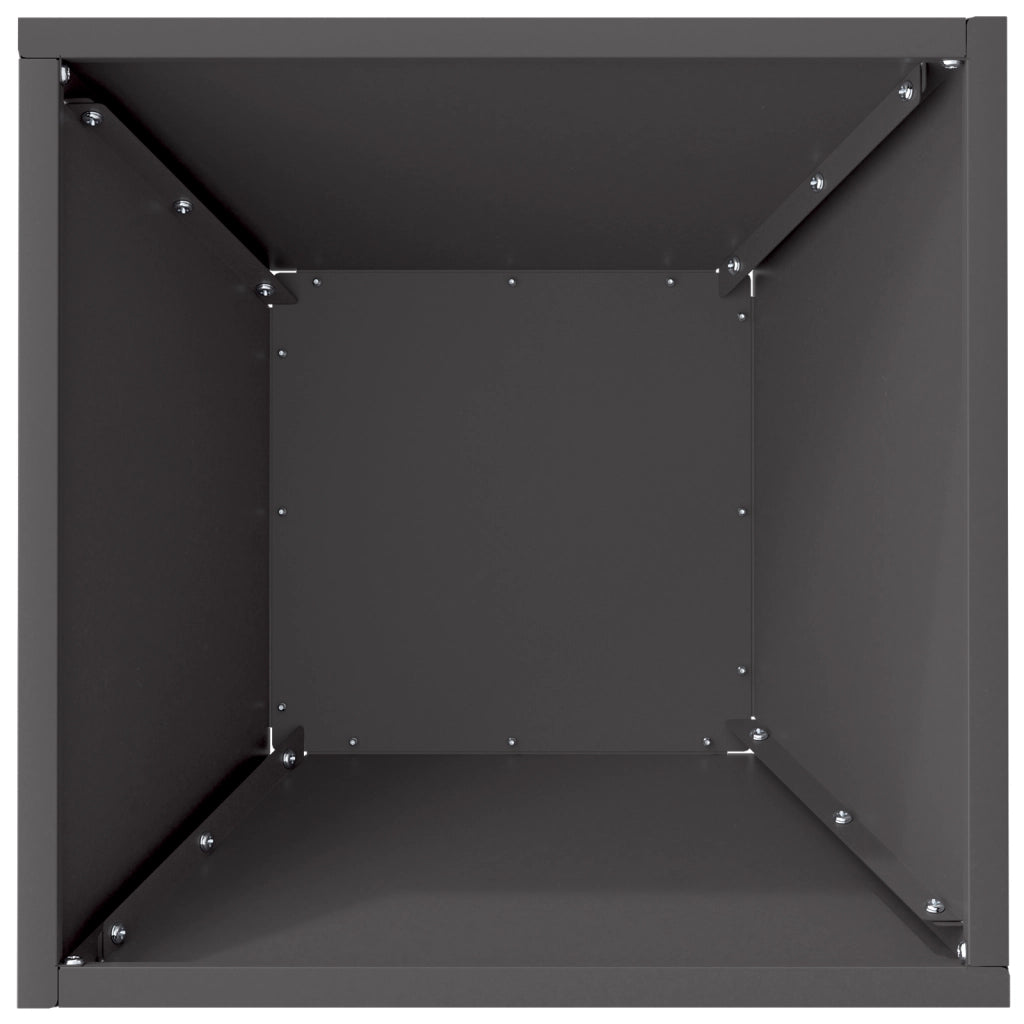 Fioriera in Metallo Nera Metallo 35 x 35 x 15 cm Robusta