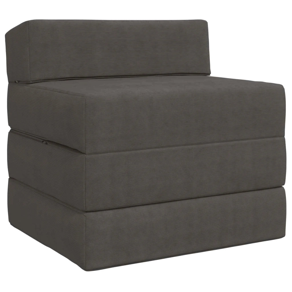Divano Letto Pieghevole Grigio Scuro 200 x 70 x 15 cm 900013