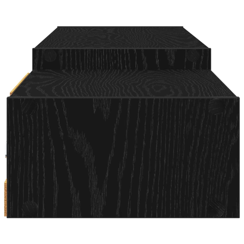 Mobile TV da Parete A parete Rovere Nero 220 x 28 x 21 cm 8006014