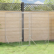 Cuccia per Cani da Esterno Argento 2x2x2 m Acciaio Zincato 153674