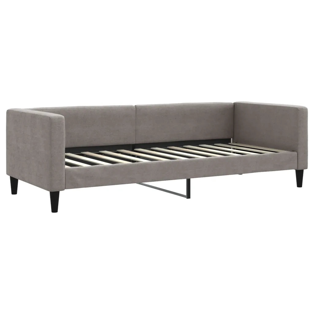 Divano Letto Estraibile con Cassetti-Sofa Letto-Daybed Tortora 80x200 cm Tessuto 328021