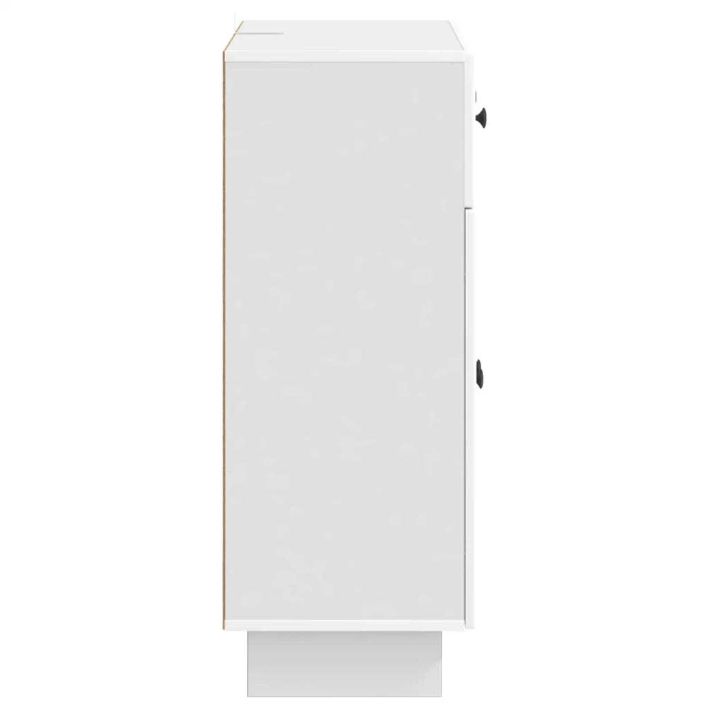 Credenza Bianco Lucido 66 x 34,5 x 90 cm Legno ingegnerizzato