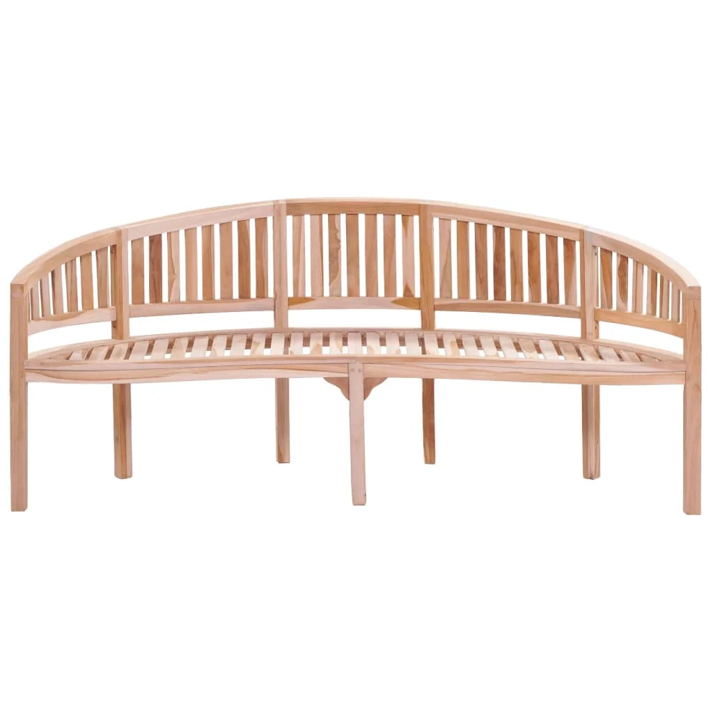 Panca da giardino a forma di banana mobili da esterno per patio mobili da terrazza 200 cm legno massello di teak 02_0011710