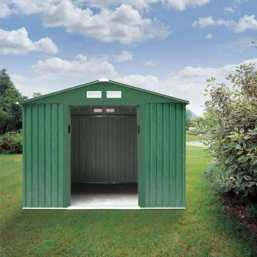 Casetta giardino in lamiera verde, box esterno, ricovero attrezzi 213x191 h.195cm Fredi
