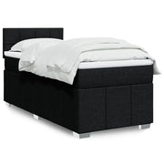 Giroletto a Molle con Materasso Nero 90x190 cm in Tessuto 3286925