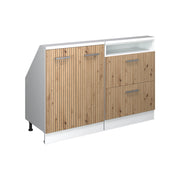 Set di mobili sottotetto Rion Rovere artigianale/Bianco Set di 2 Vicco