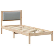 Letto singolo | Letto per adulti | Struttura del letto Grigio chiaro 80 x 200 cm Pino massello