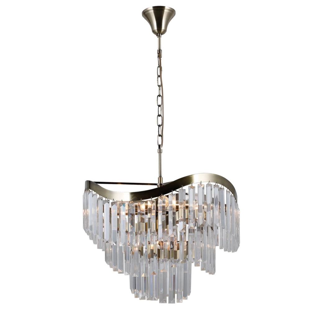 Lampadario Italux Sabriga cristallo bronzo 8xE14 PND-44544-8