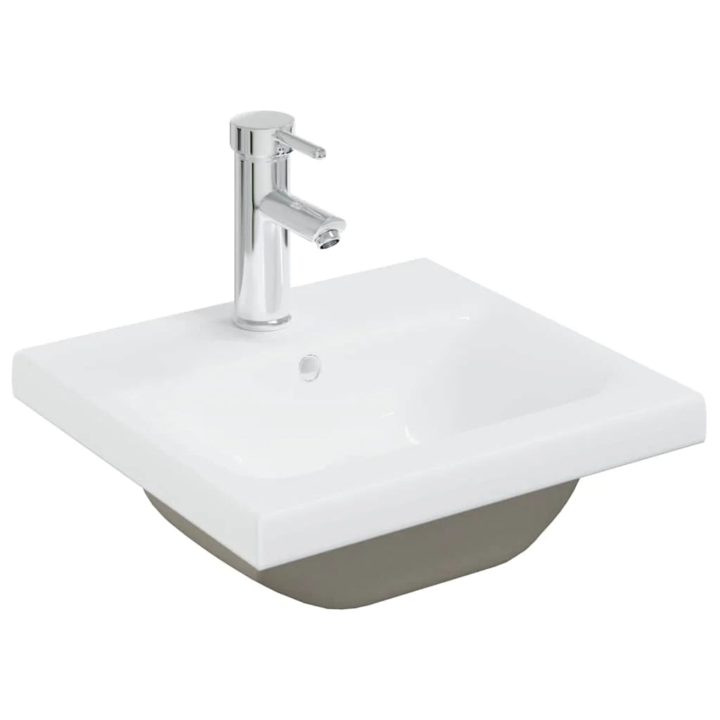 Mobile bagno sospeso dal design moderno 41 x 38,5 x 46 cm con vano contenitore in legno composito grigio cemento 02_0055754