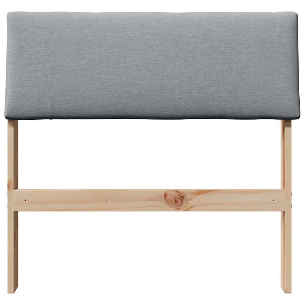 Testiera imbottita Grigio chiaro 80 cm Pino massello 879144