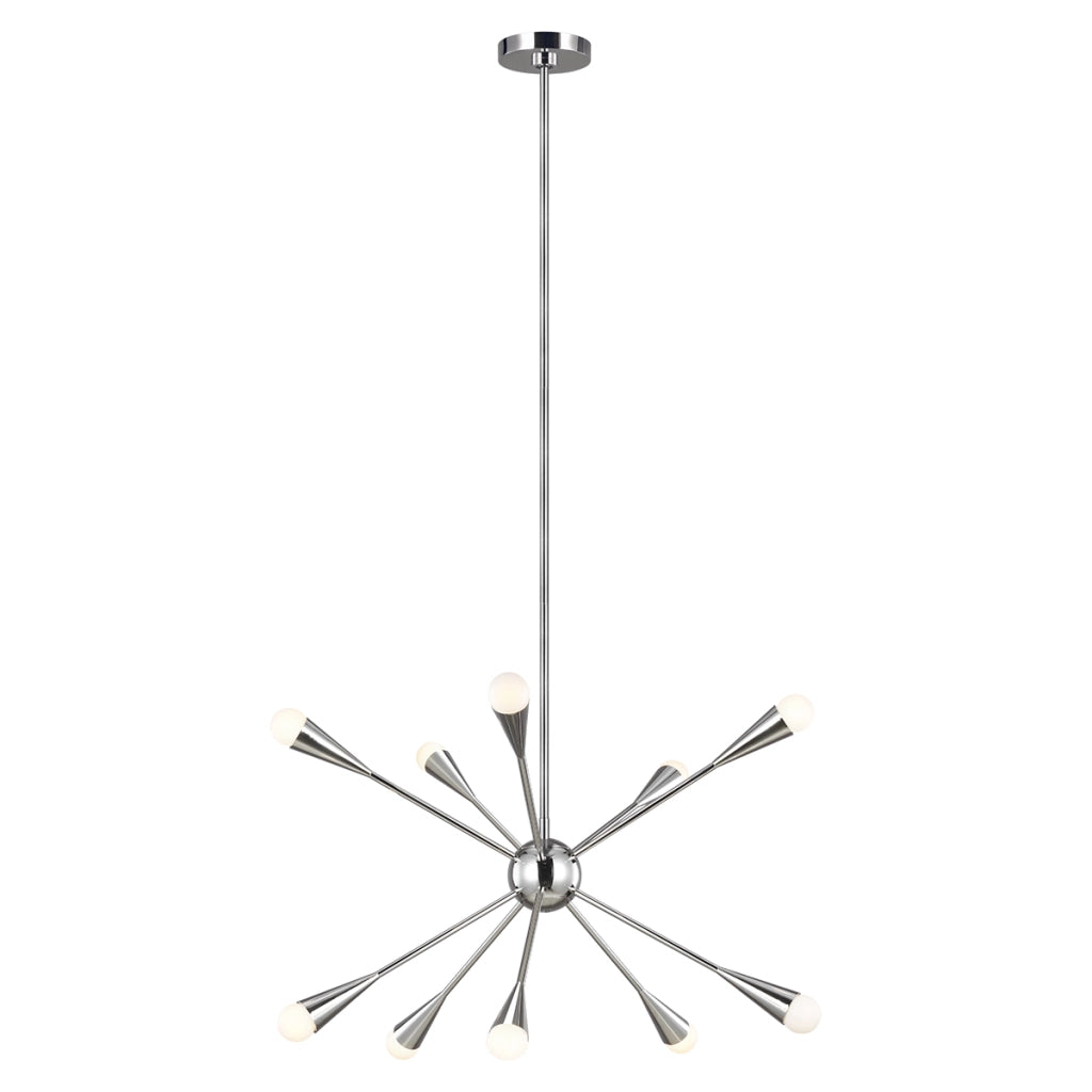 Lampadario moderno Jax nichel lucido 10xG9 LED Feiss