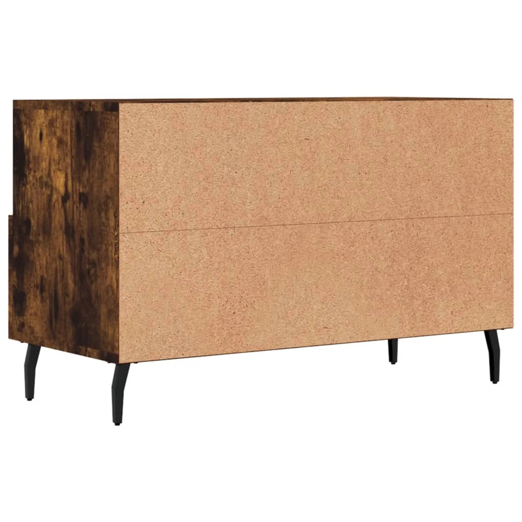 Mobile TV multimediale mensola TV credenza TV sala da pranzo soggiorno camera da letto rovere affumicato 80 x 36 x 50 cm legno ingegnerizzato marrone 02_0027398