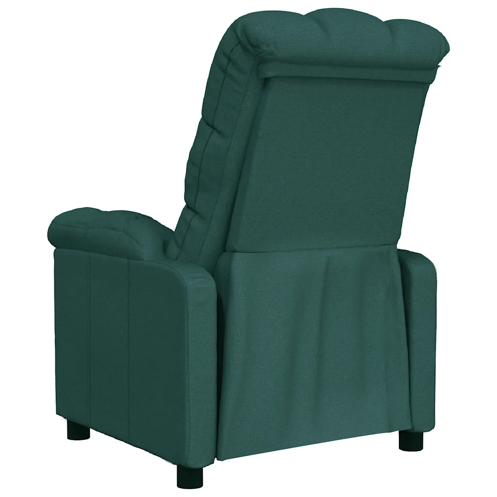 Poltrona Reclinabile in Tessuto Verde Scuro 289802