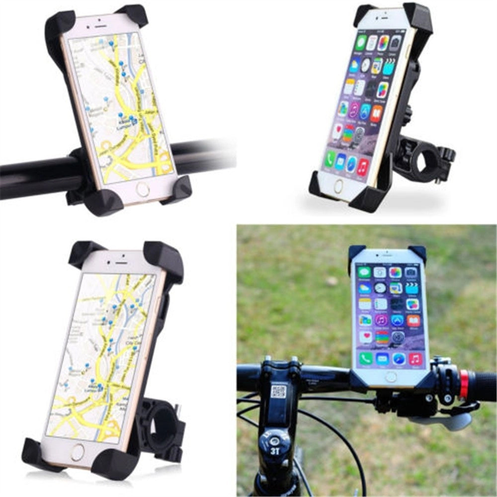 Trade Shop - Porta Cellulare Per Bicicletta Manubrio Bici Supporto Regolabile Smartphone Gps -