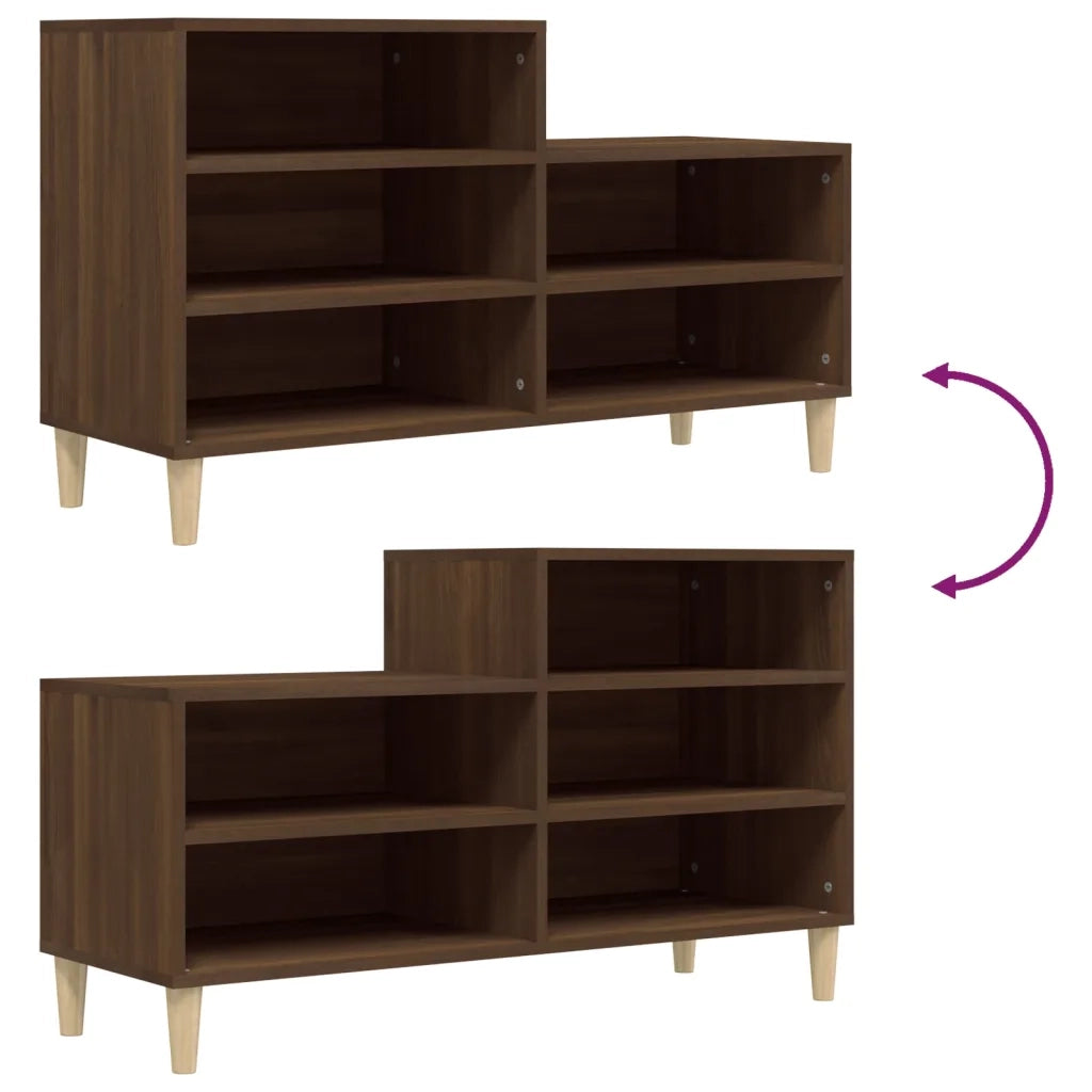 Scarpiera | Mobile per scarpe Rovere Marrone 102x36x60 cm in Legno Multistrato