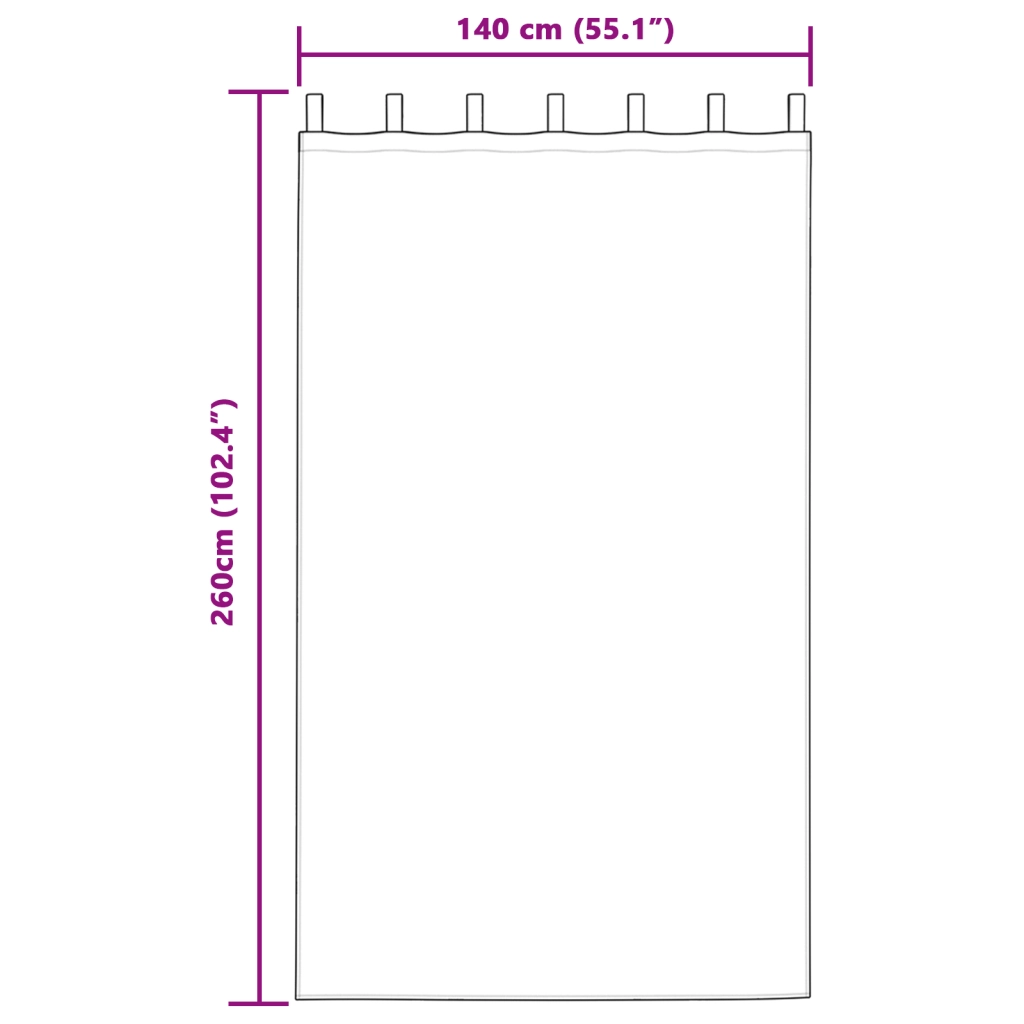 Tende in Velluto 2 pz con Occhielli Marrone 260x140 cm