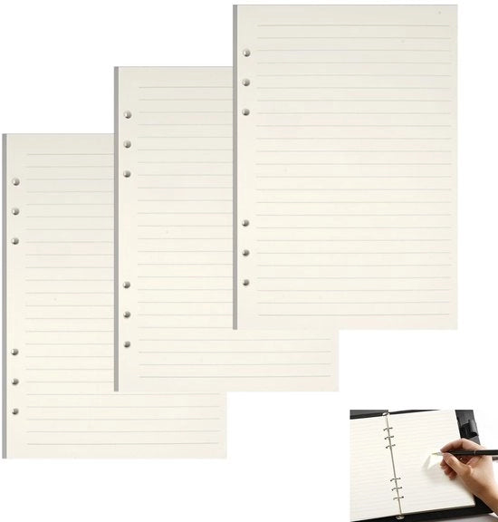 Papier per Notizie 135 Fogli - Gessato - A5 6-Sfaccettato - Carta di Alta Qualità - Sostenibile - Adatto per Pennarelli/Ballesi - Papier per Note
