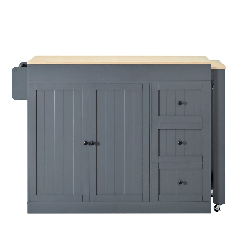 Isola da Cucina su Ruote con Cassetti e Portaspezie ¨C MINIMAL ¨C Grigio