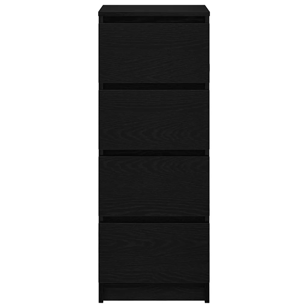 Credenza-Buffet-Armadio da cucina Rovere Nero 37,5x35x99 cm in Legno Multistrato