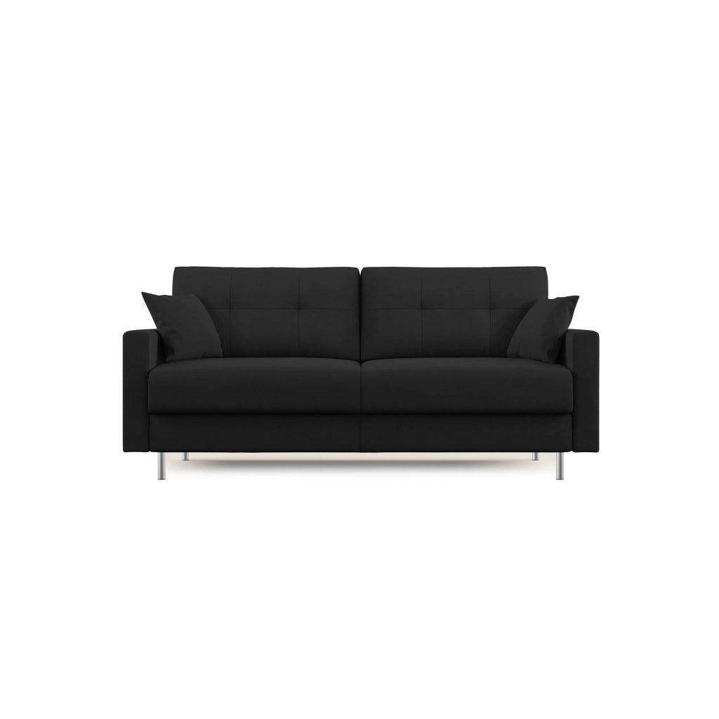 Megan Divano letto matrimoniale in microfibra smacchiabile T11 168 cm (mat. 120x197) nero
