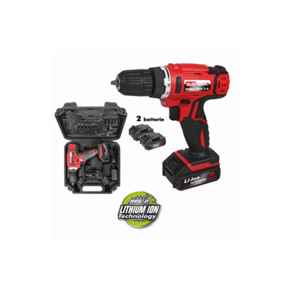 TRAPANO AVVITATORE A BATTERIA AL LITIO FAMILY-TECH 218 VALEX 1429387
