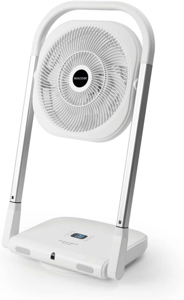 Macom 986 Slimmy Ventilatore a Piantana Pieghevole 9 Velocita' 13W Timer 8h Telecomando colore Bianco