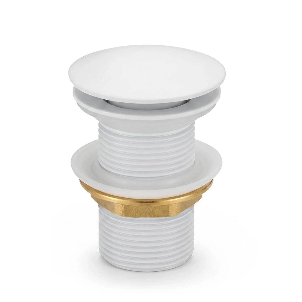 Piletta Click Clack lavabo senza troppo pieno acciaio inossidabile Bianco