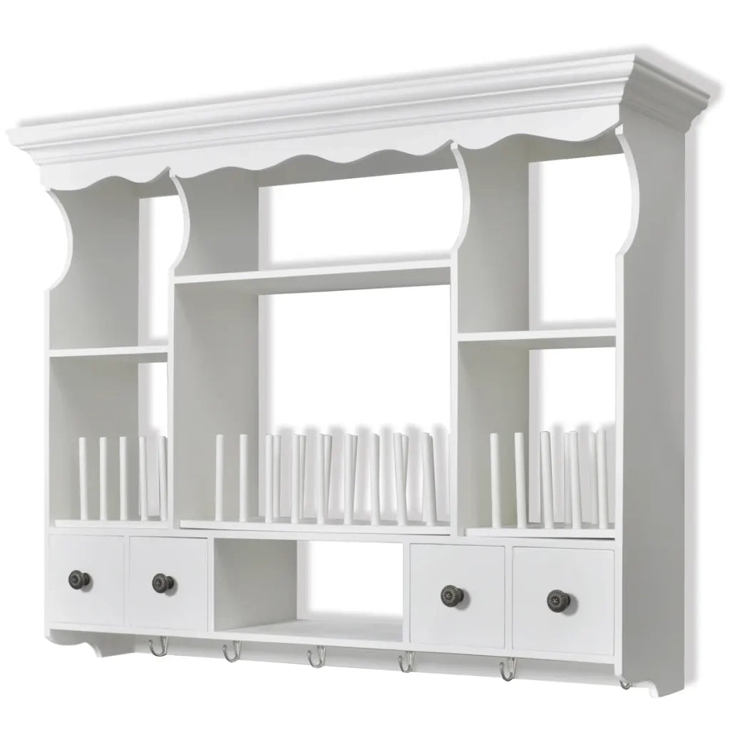 Pensile da Cucina-Mobile Cucina da Parete in Legno Bianco