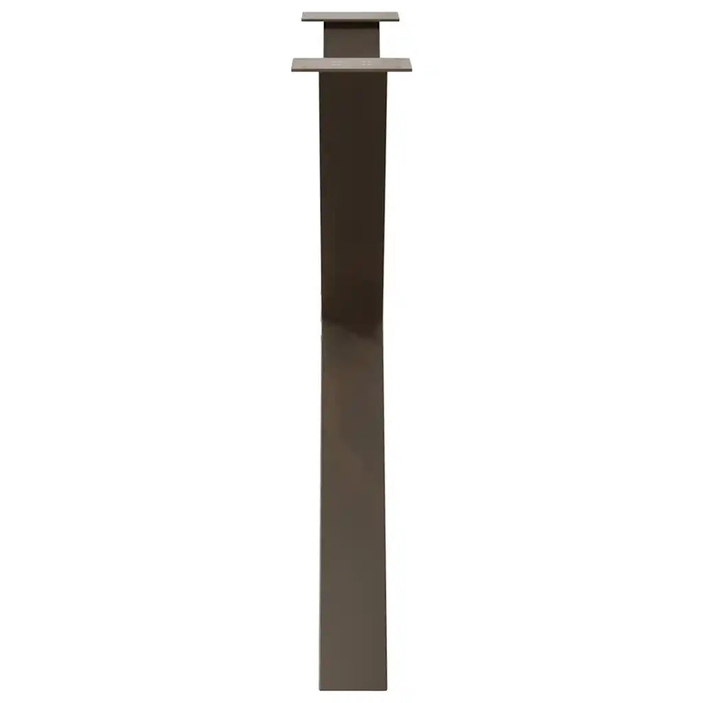 Gambe per tavolo da pranzo a forma di X 3 pz in acciaio naturale 90x(72-73) cm 4012999
