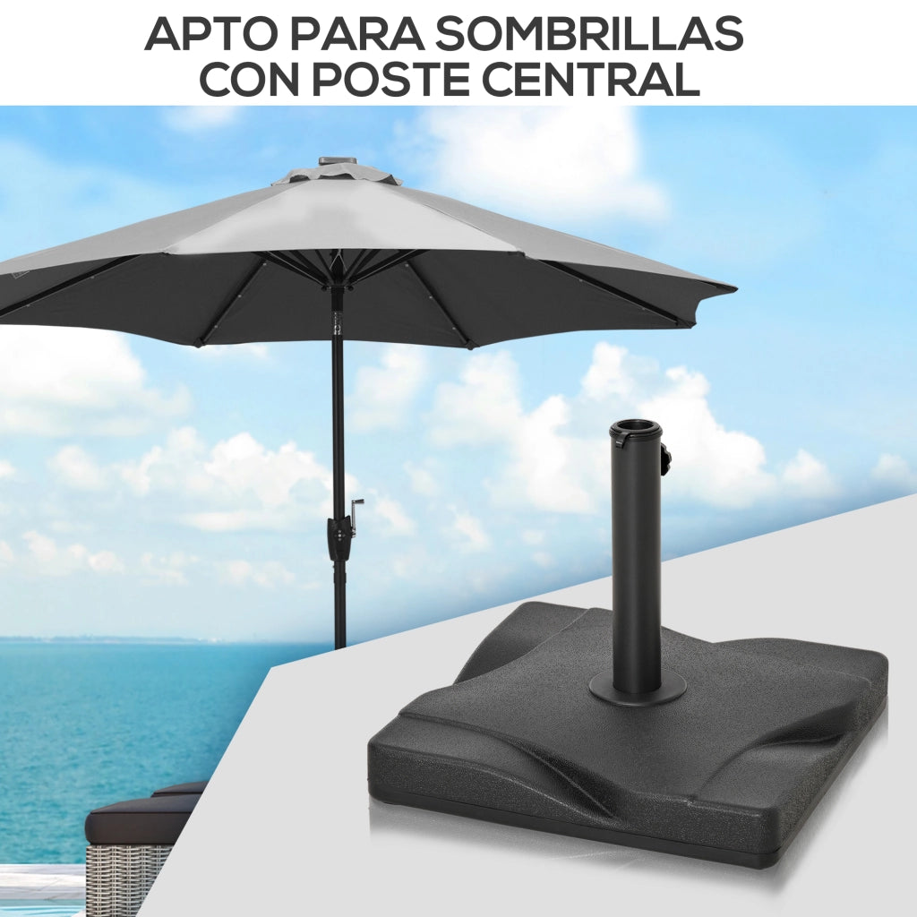 Base per Parasole 20 kg ¨C zephmum ¨C Nero 41.5x41.5x33 cm