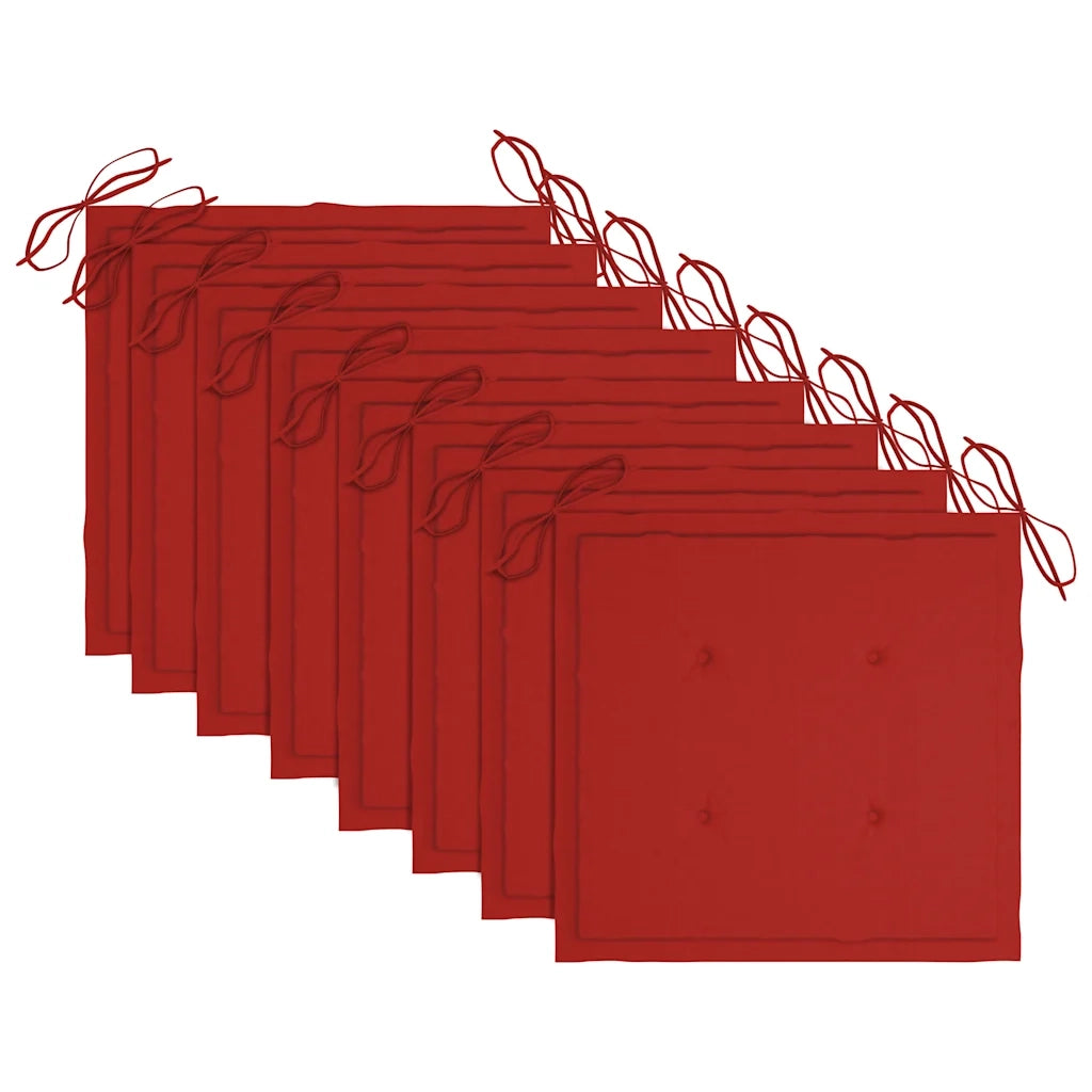 Sedie da Giardino con Cuscini 8 pz in Massello di Acacia Grigie cod mxl 8527