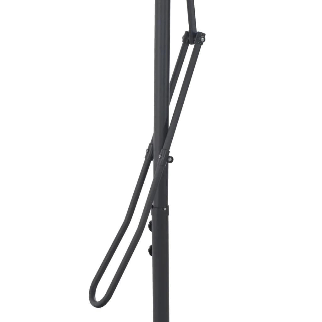 Ombrellone da esterno con palo in acciaio 250 x 250 x 230 cm arancione scuro 02_0008209