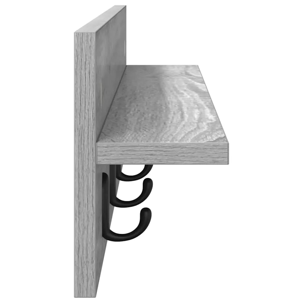 Appendiabiti a muro Grigio Sonoma 80 x 10,5 x 18 cm 874400
