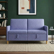 Divano con Storage Blu jeans 152 x 78 x 87 cm Poliestere 42036932