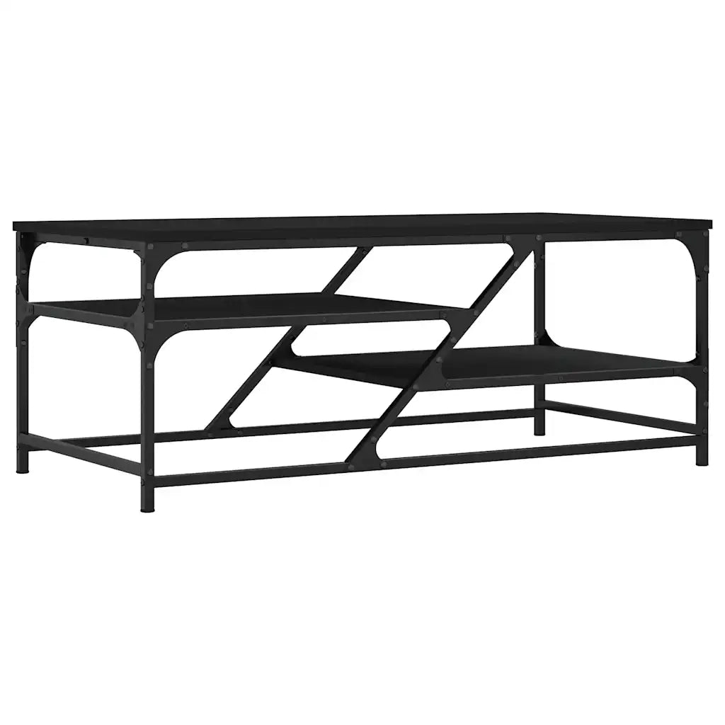 Tavolino da salotto | Tavolino da caff¨¨ | Tavolino da Soggiorno Nero 100x49x40 cm in Legno Multistrato