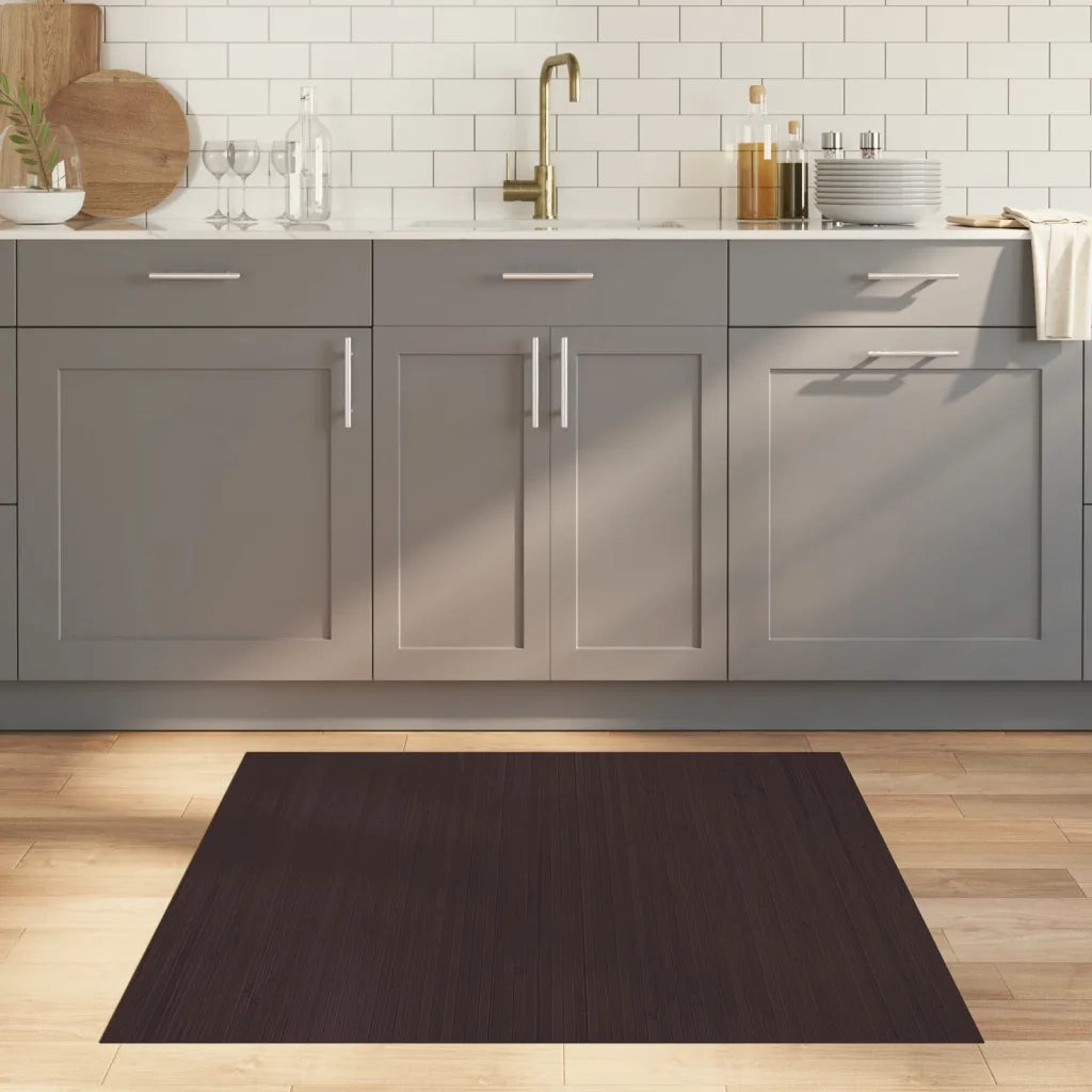 Tappeto Rettangolare Marrone Scuro 100x100 cm in BambÃ¹
