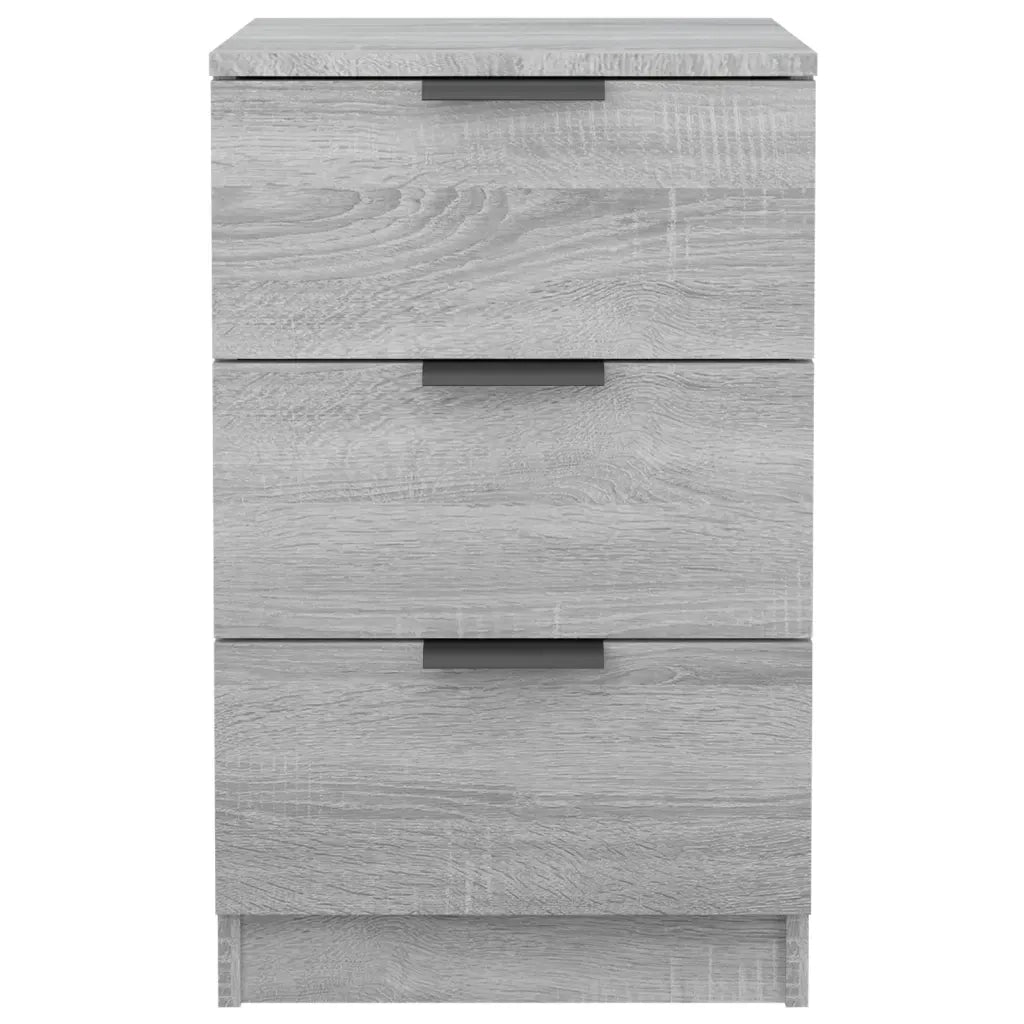 Set di 2 Comodini | Armadio da Notte | Mobiletto da notte Grigio Sonoma 40x36x65 cm