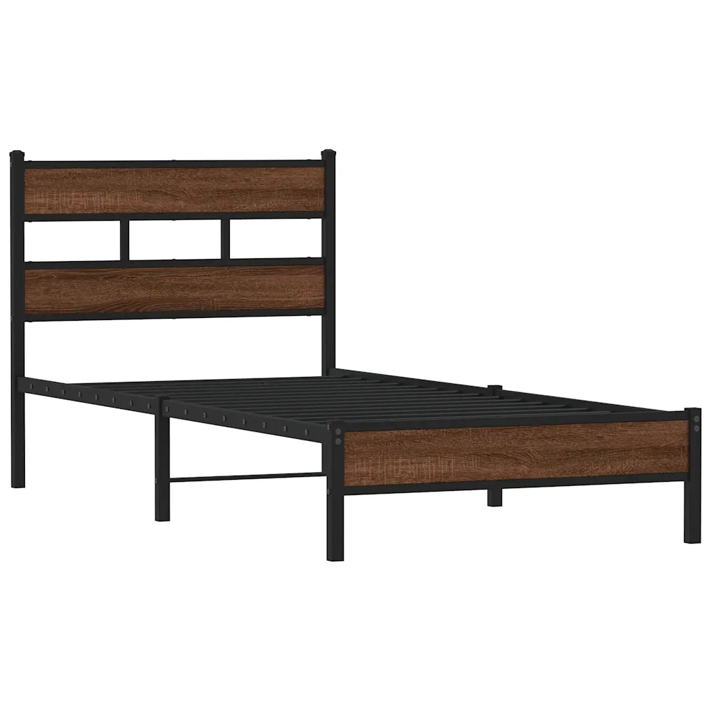 Giroletto senza Materasso Rovere Marrone 90x190cm in Truciolato
