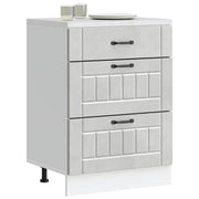 vidaXL Base da Cucina Lucca Grigio Cemento in Legno Multistrato