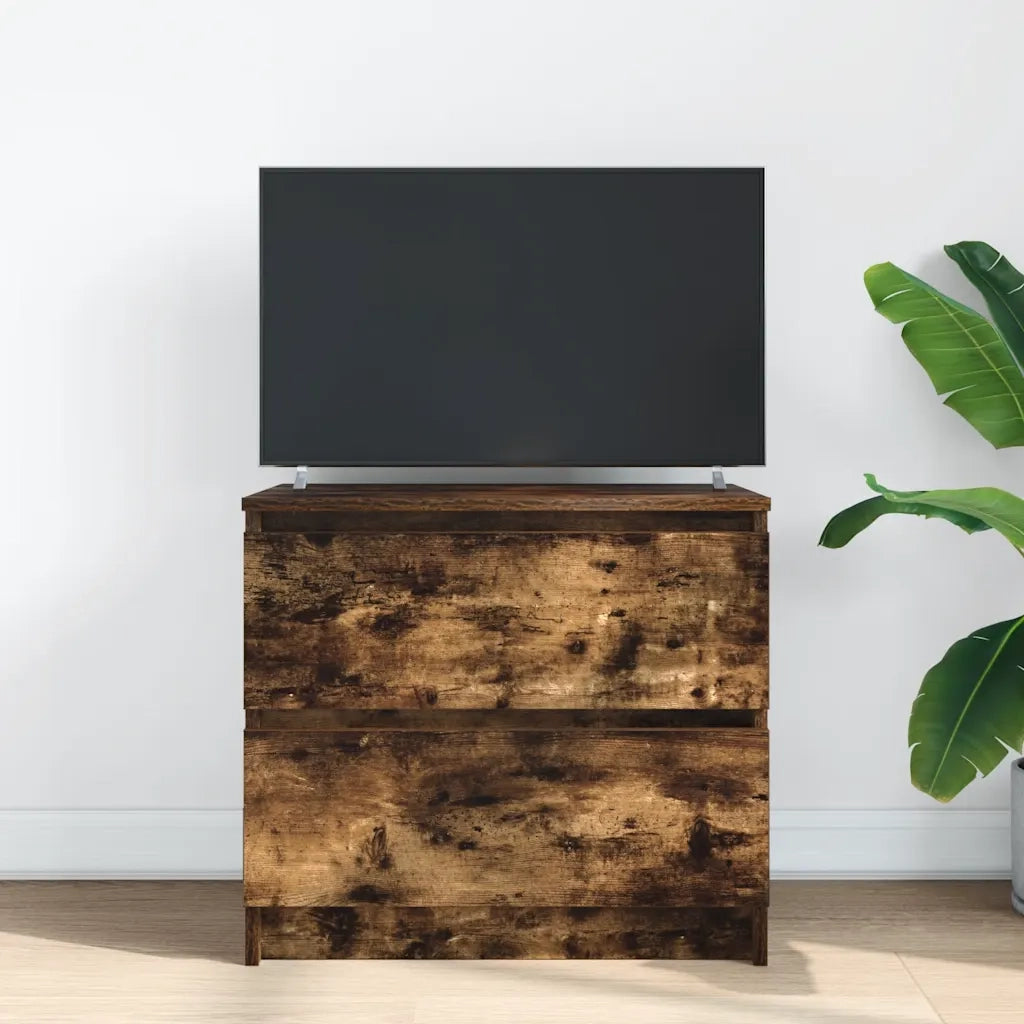 Mobile TV-Credenza per TV-Console TV Rovere Fumo 60x35x54 cm in Legno Multistrato